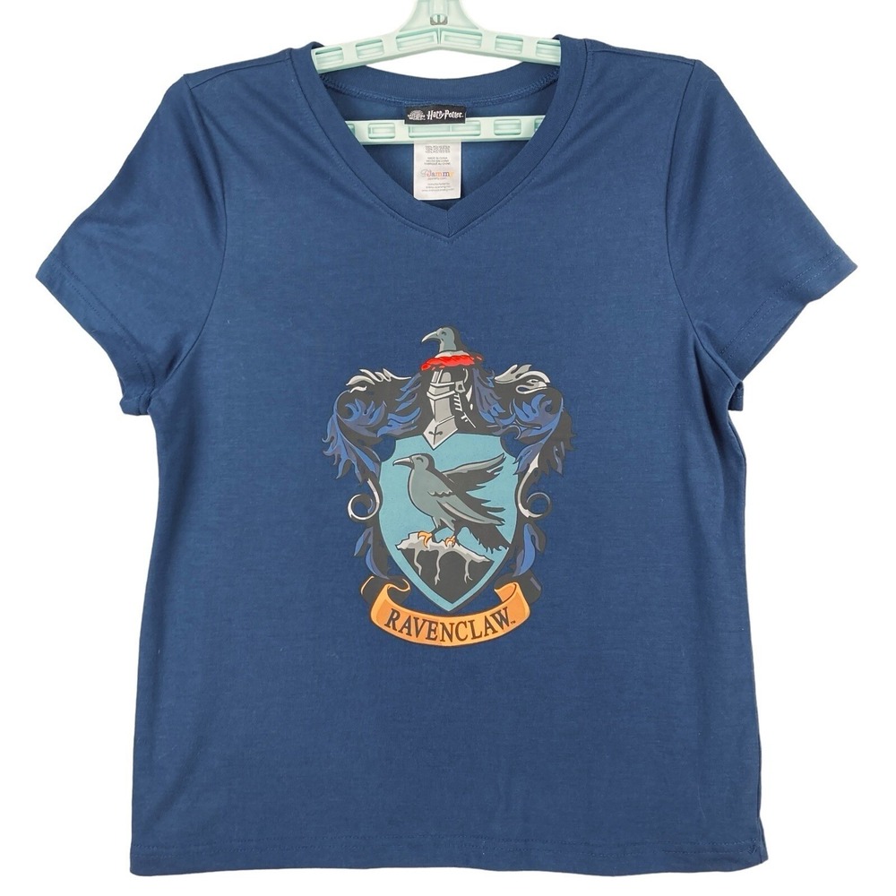 Wizarding World Harry Potter Women's Blue T-shirt Size Medium V-neck NWOT